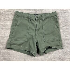 Tailormade Shorts Womens 8 Green High Rise Cotton Blend High Rise